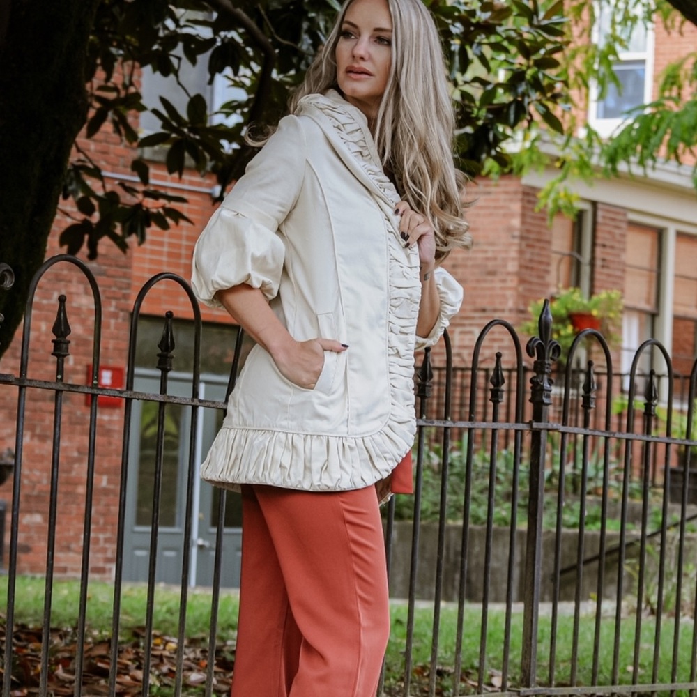 💕💕ONE LEFT💕💕Brand New RYU Handmade Luxury Top/ Jacket - Picture 2 of 6
